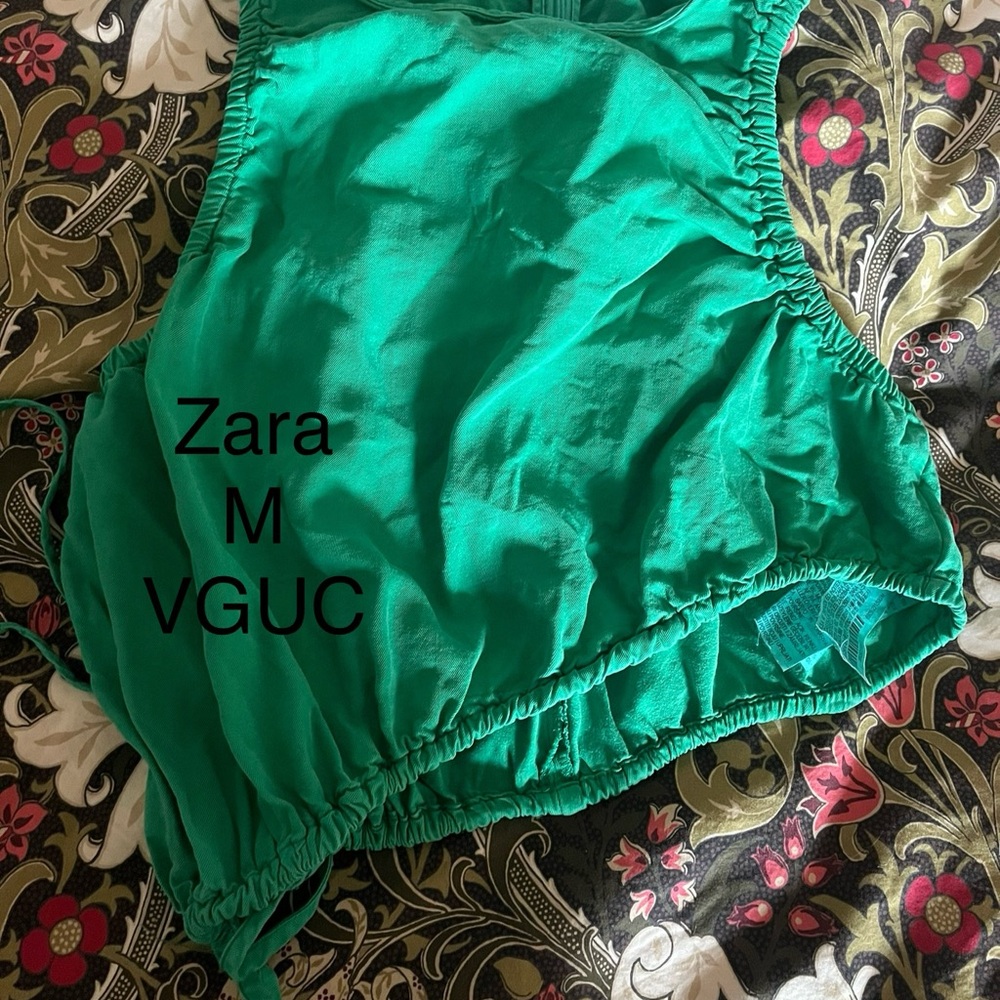 Zara Green Ruched Top